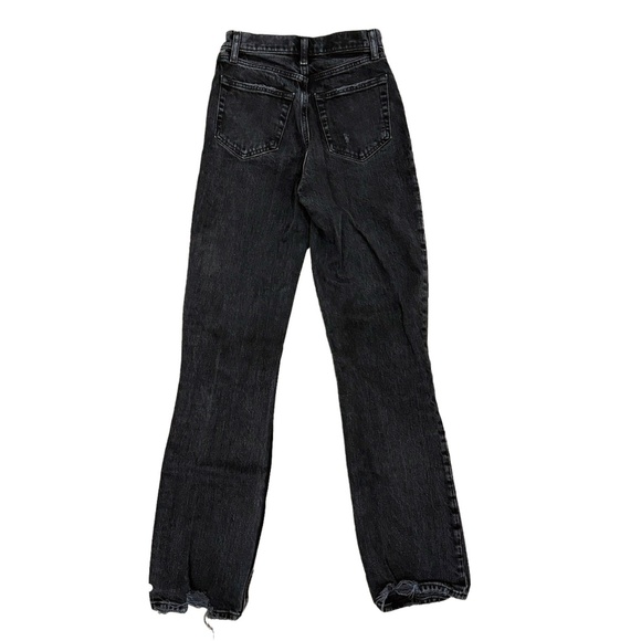 Abercrombie & Fitch 90s High Rise Straight Jeans, Black Washed - Picture 3 of 4